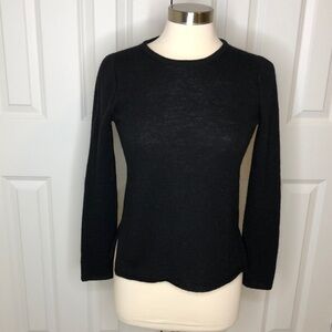 ANDEAN Baby Alpaca & Wool Blend Sweater Black XS